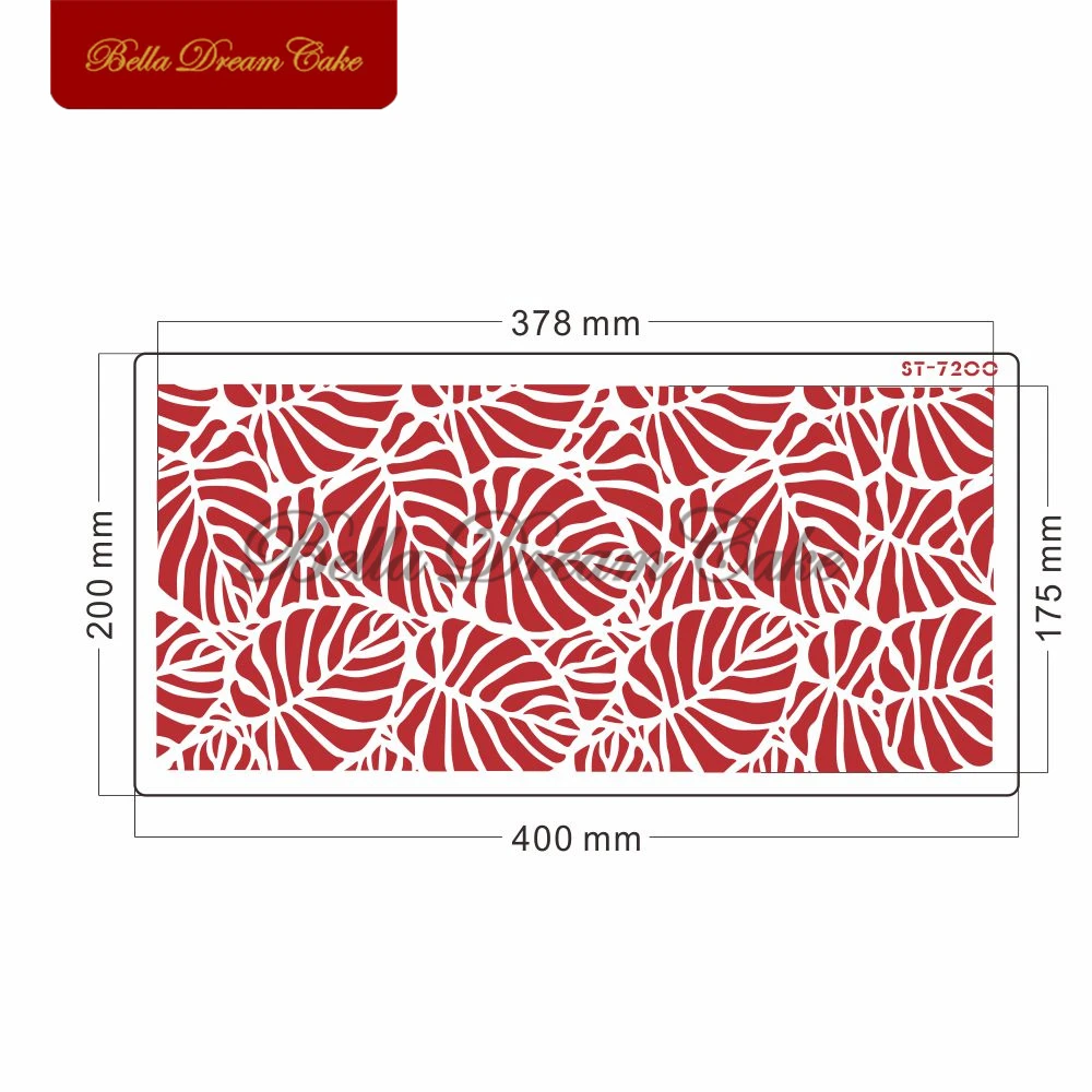 Кружевной трафарет для торта с узором листьев Monstera шаблон украшения домашних