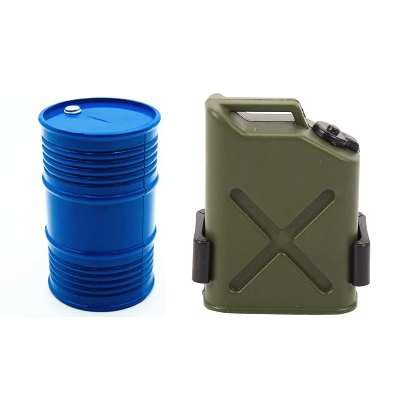 

1:10 Rc Crawler Accessories Oil Drum Fuel Tank Container Blue With RC Rock Crawler 1:10 Accessories Mini Fuel Tank Green
