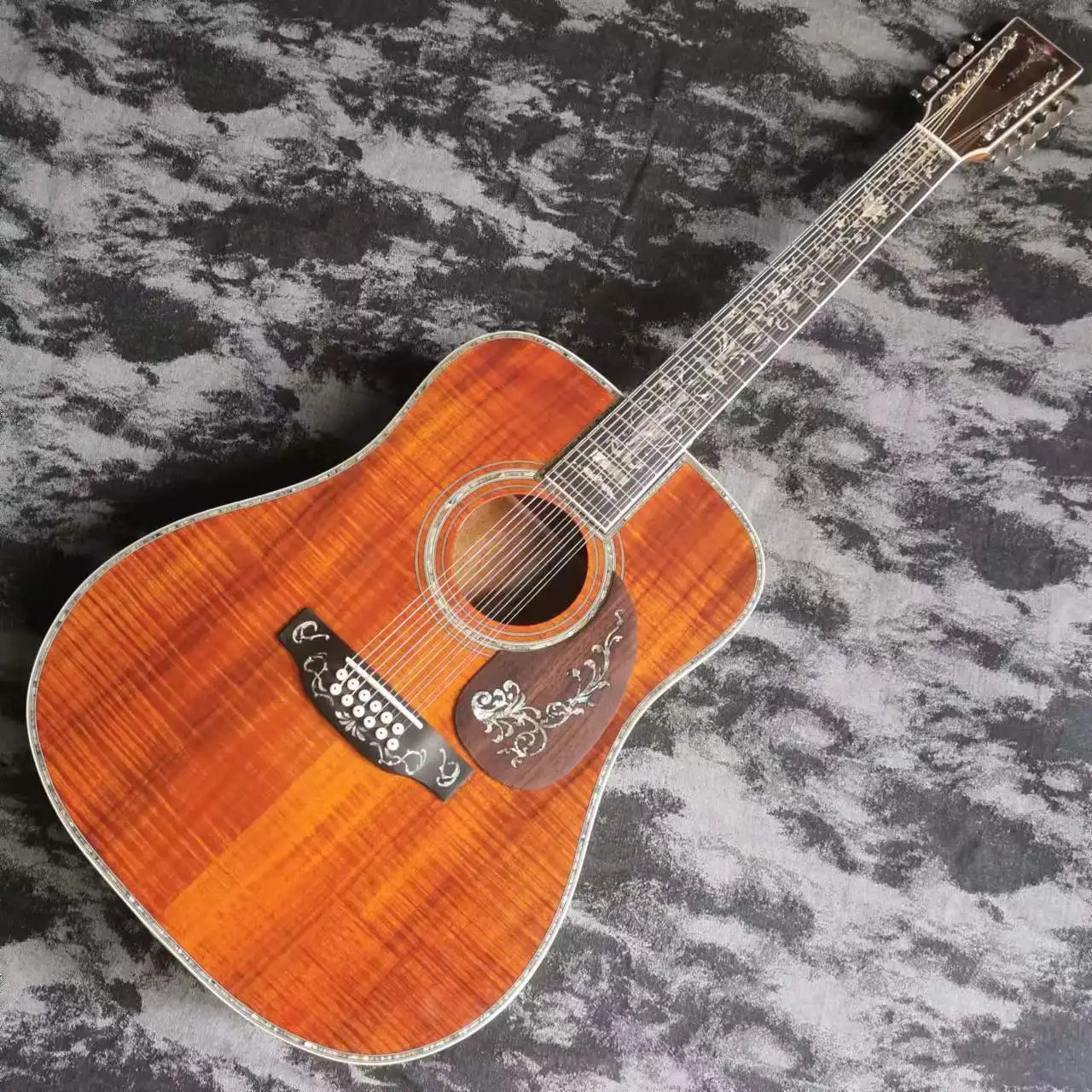 41-дюймовая 12-струнная роскошная деревянная аутентичная акустическая гитара D45