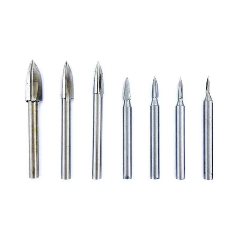 

6mm Shank Wood Engraving Drill Bit White Steel Carving Drill Bit for Woodworking Dropship