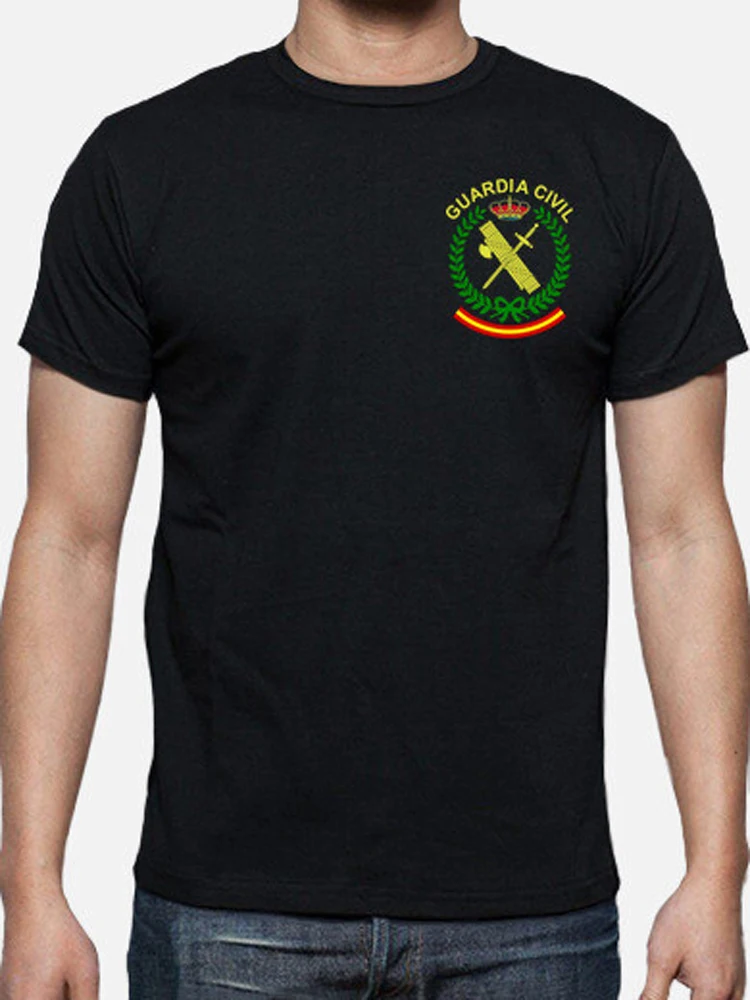 

Camiseta Guardia Civil España. 100% Algodón De Alta Calidad, Cuello Redondo, Casual Top