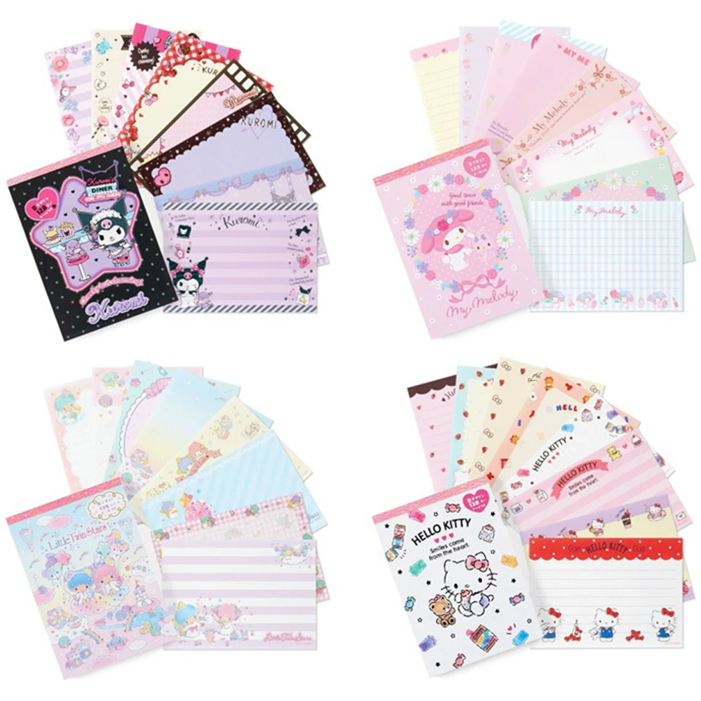 

Kawaii Kuromi Hello Kitty My Melody Sanrios Cartoon Small Notepad Student Stationery Anime Cute Diy Record Hand Account Notebook