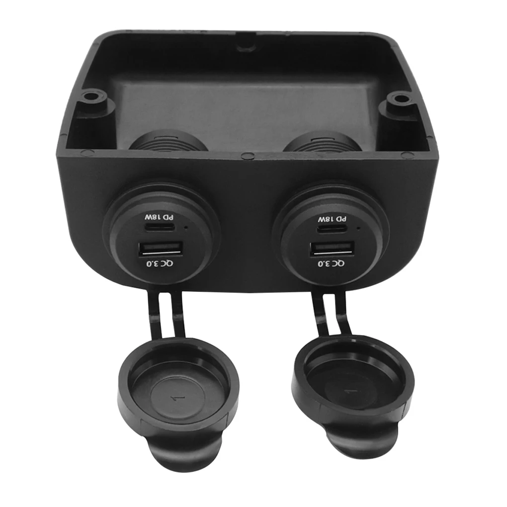 

Auto Charger Socket Anti-flaming Dual Slot Charging Adapter Power Outlet
