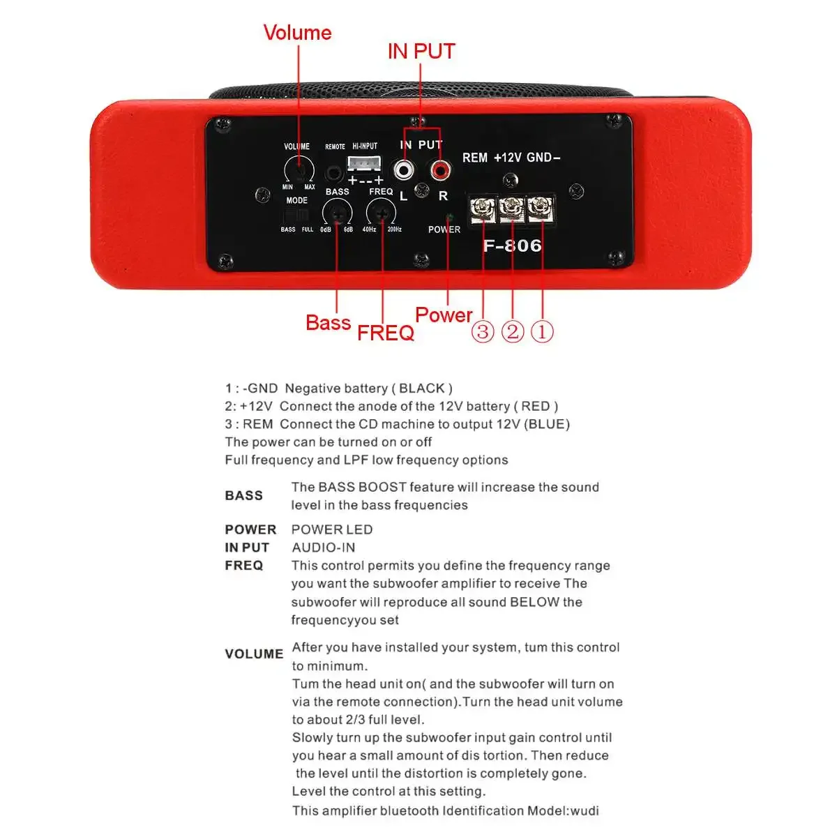 Автомобильный аудиосабвуфер 800 Вт 8 дюймов цифровой усилитель автомобильный