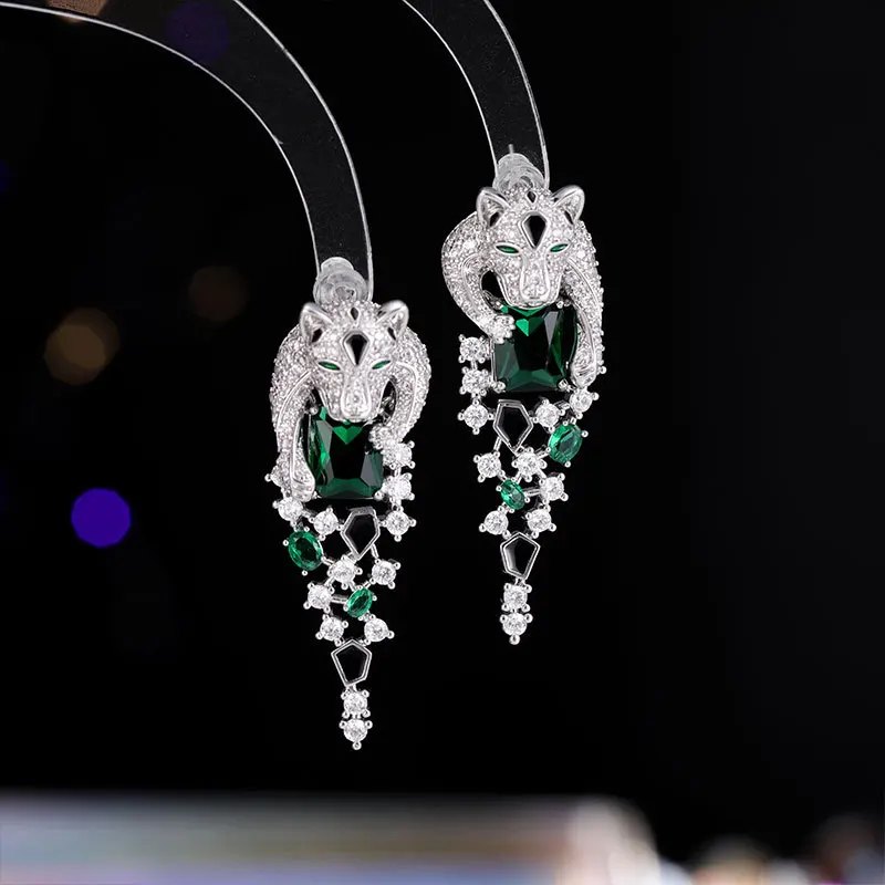 OKILY Роскошные темпераментные висячие серьги с животными женские длинные