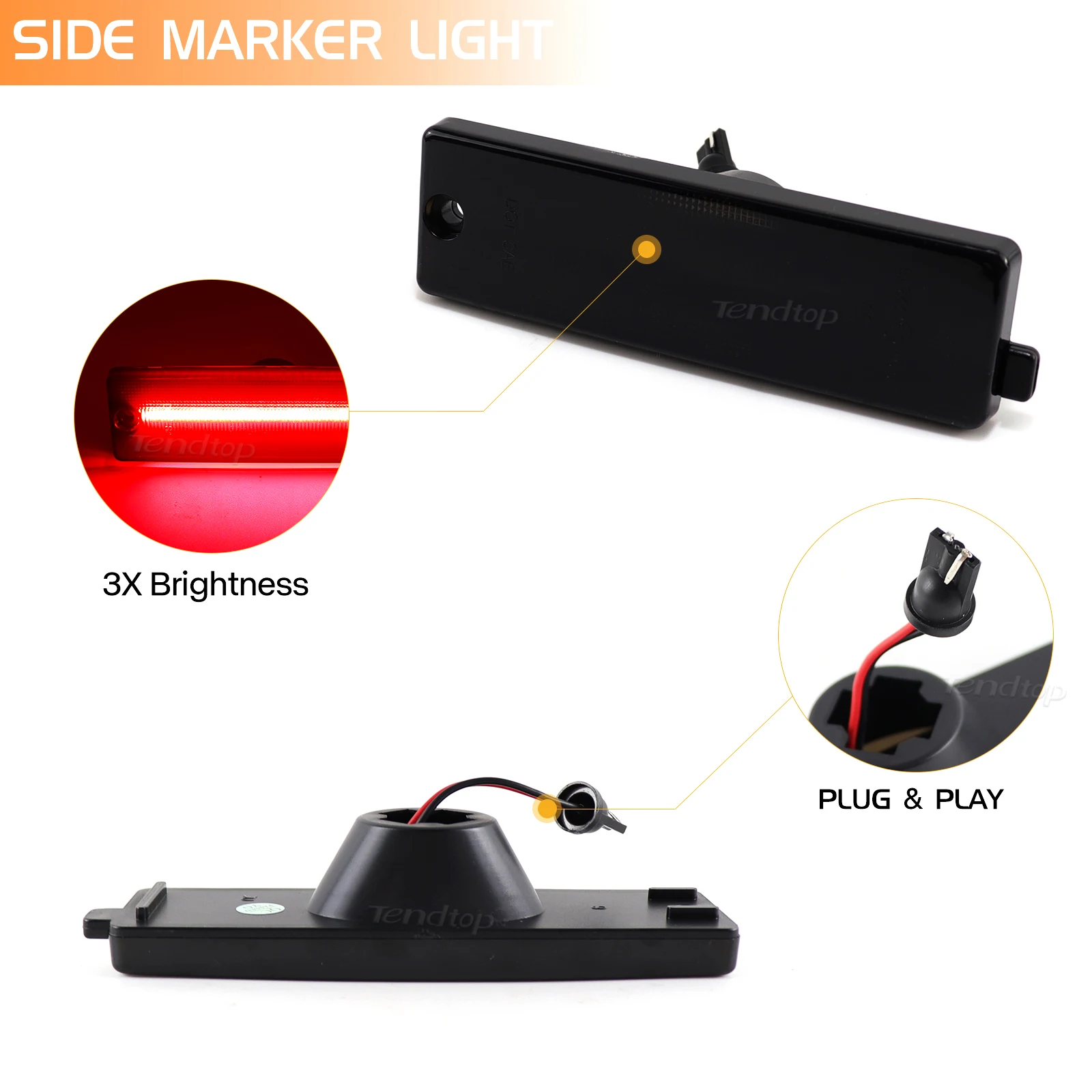 Красный светодиодный задний боковой габаритный фонарь для Chevrolet Camaro 1993 1994 1995 1996