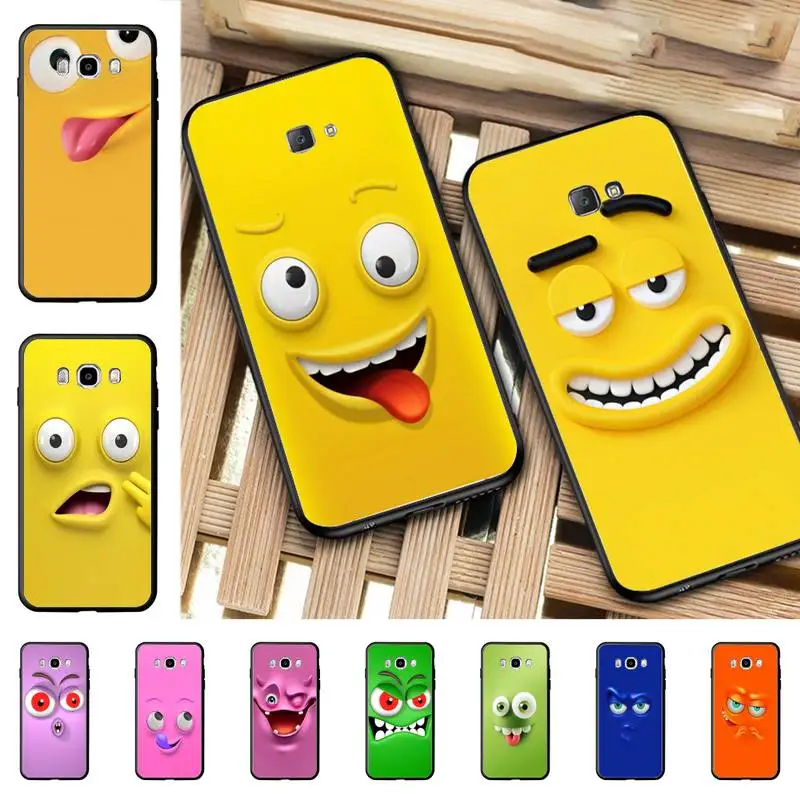

YNDFCNB Funny F-Face Phone Case for Samsung J 2 3 4 5 6 7 8 prime plus 2018 2017 2016 core