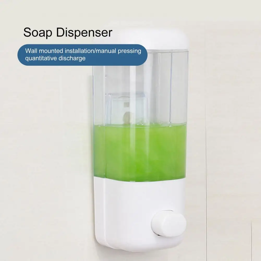 

Waterproof Soap Dispenser Transparent Wall Mount Soap Dispenser 500ml Capacity for Body Wash Shampoo Hand Sanitizer for Home