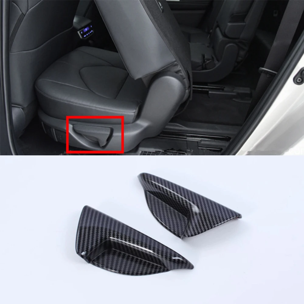 

For Toyota Highlander 2022 Car Rear Chair Seat Adjust Button Handle Decoration Cover Trim ABS Styling