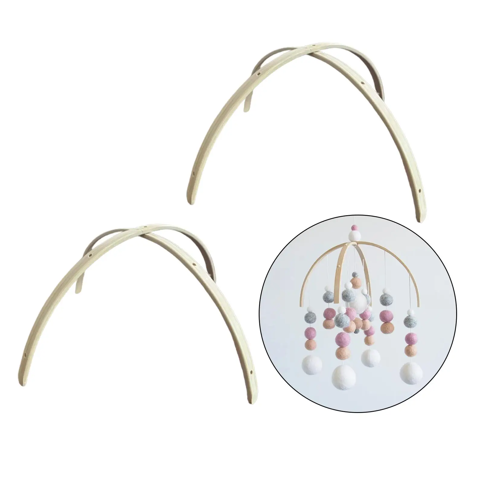 

2 Set Mobile Hanging Frame DIY Baby Mobile Holder for Kids Hanging Rattle