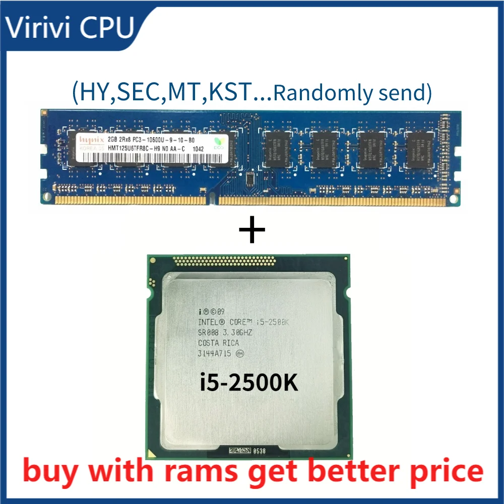 

DDR3 2G 1333 МГц с б/у i5 2500K четырехъядерный 3,3 ГГц LGA 1155 процессор TDP 95 Вт 6 Мб Кэш с HD графикой Стандартный десктопный процессор