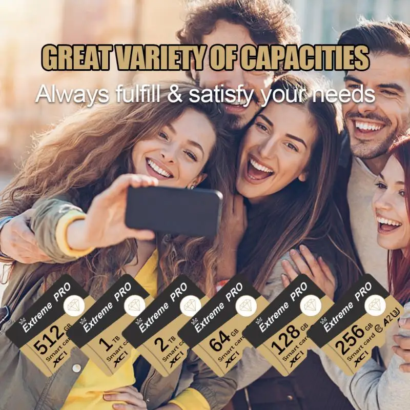 100% оригинальная карта Micro TF SD-карта класса 10 32 ГБ 64 128 512 2 ТБ памяти для телефона