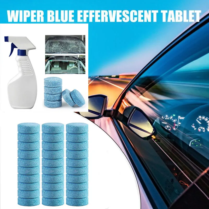 

40Pcs Car Windshield Cleaning Concentrated Effervescent Tablets, Household Window Wiper Glass Cleaning Tablets, Auto Parts