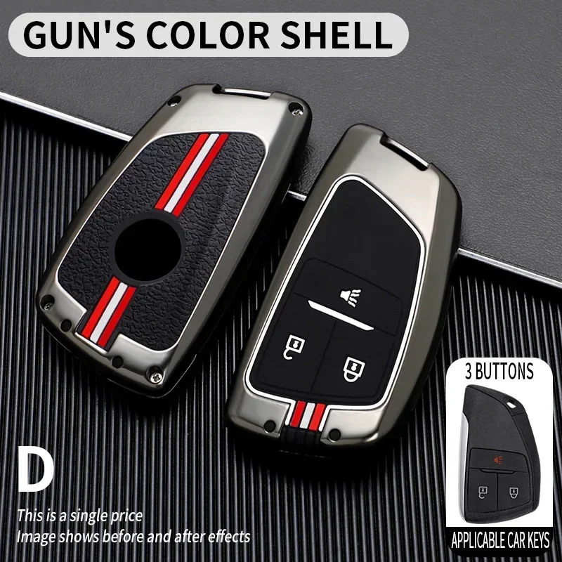 

Для GMC Yukon для Chevrolet Tahoe Suburban 2021 2022 2023 для Buick ENVISION S Plus Avenir Металлический чехол для автомобильного ключа Fob Case Shell