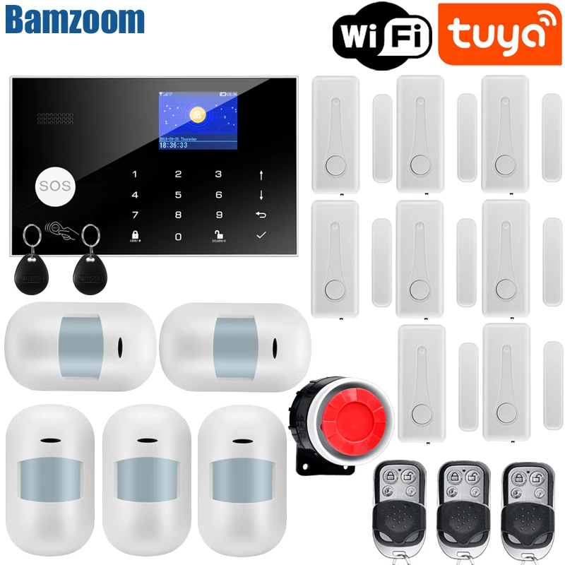 

Система охранной сигнализации Tuya с поддержкой Wi-Fi и GSM, 433 МГц