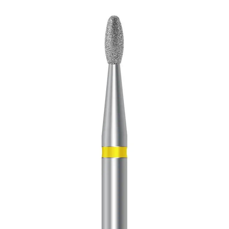 Frank Dental - Diamond Dental Burs - 379 Yellow Belt Diamond Burs - For air Turbine - 5 Pcs - Made in Germany