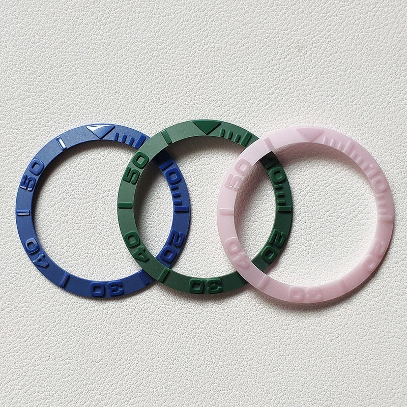 38mm Ceramic Bezel Tool Insert Watch Ring Fit For 40mm Yacht Style Men Watch Case Replace Accessories Parts With Stickers R Logo