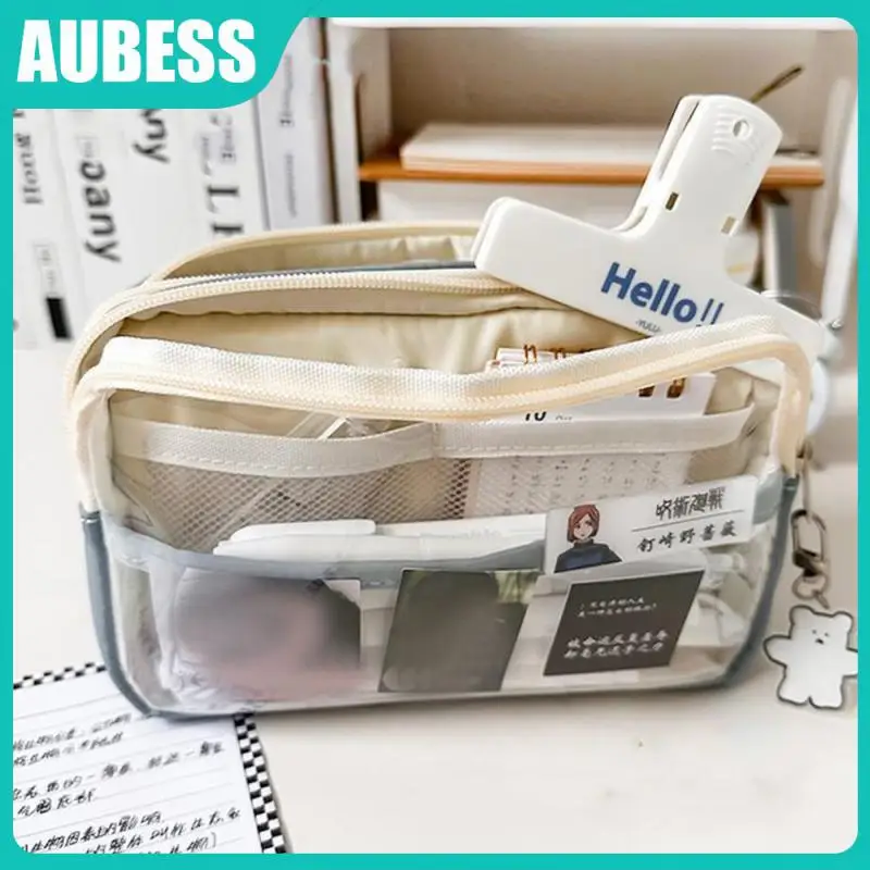 

Fashion Stationery Box Multilayer Stationery Bag High Capacity Wear-resistant Pencil Bag School Supplies Cartoon Storage Box