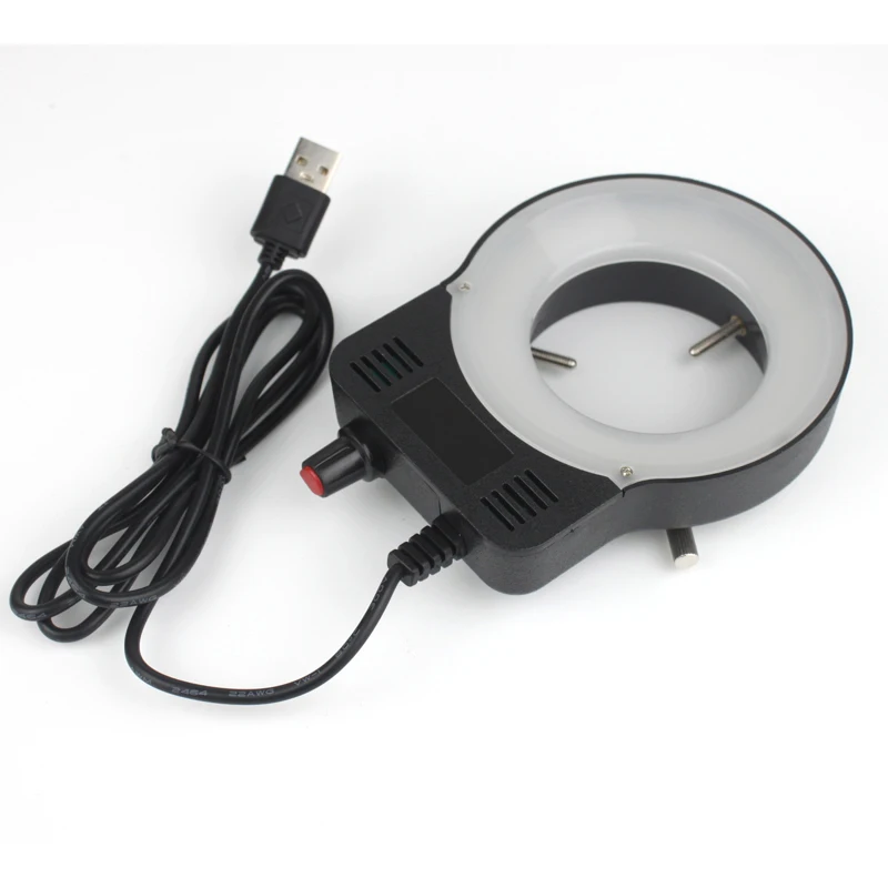 

LED USB Output Adjustable DC 5V Shadowless Ring Light Iluminator Lamp For Industry Stereo Microscope Industrial Camera