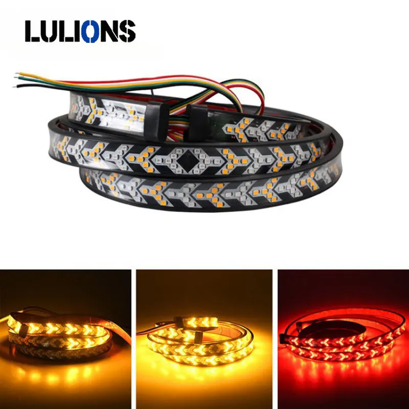 

12V/24V Car Brake Turn Signal Trunk LED SUV Flexible Strip Light Tail Reverse Lights for Jeep Container Cargo Pickup