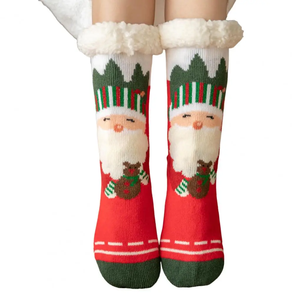 

Новогодние и зимние дизайнерские рождественские носки для пола, сохраняют тепло, носки для пола с Санта Клаусом