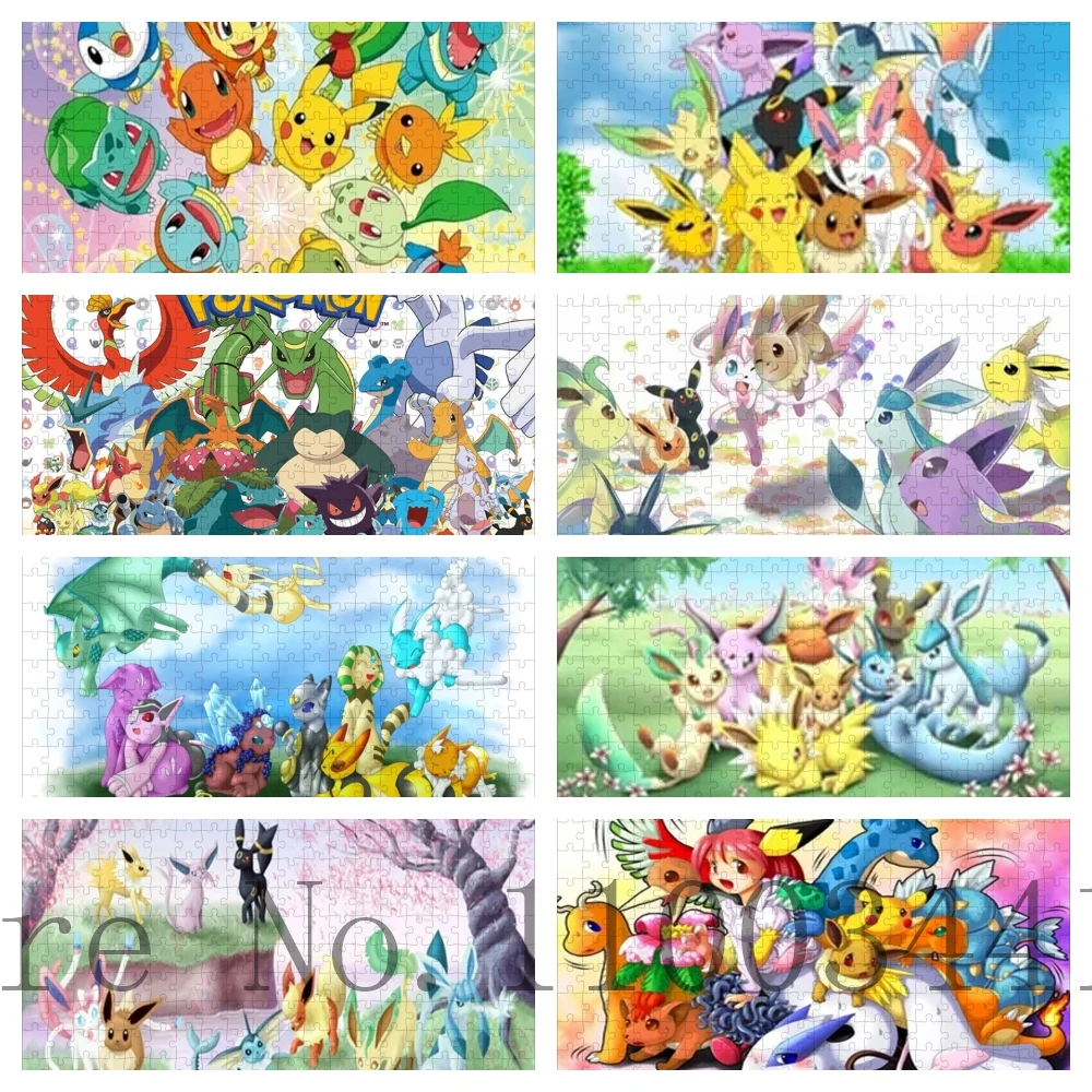 

Головоломка Pokemon 300/500/1000 шт., персонаж из мультфильма Пикачу для взрослых и детей, Обучающие игрушки, подарок ручной работы, поделки