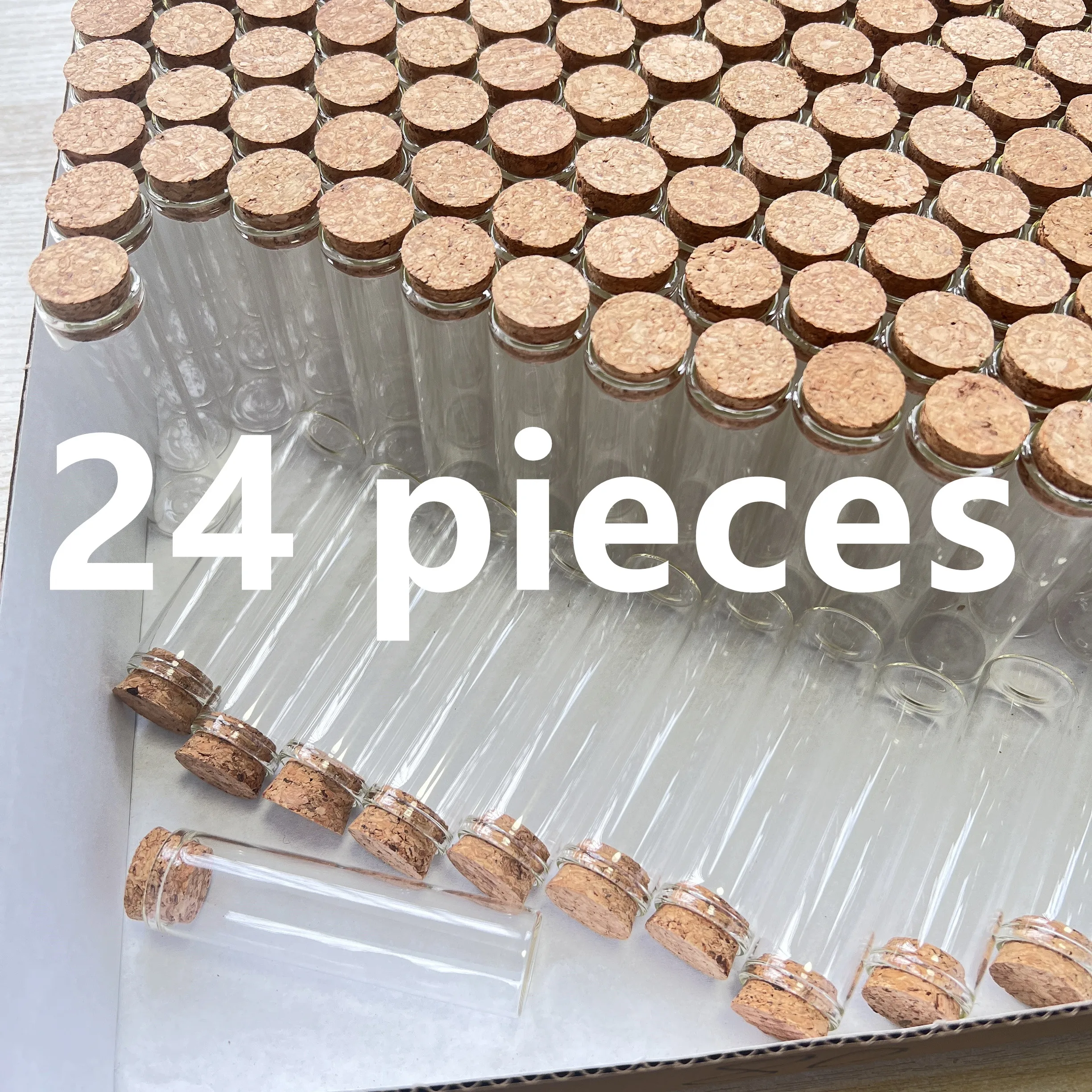 

Набор Из 18/24/50 Стеклянных Бутылочек По 20 Мл С Пробковыми Пробками 17x22x80 Мм, Экологичные Баночки Для Рукоделия