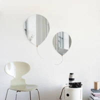 shower self adhesive cosmetic wall mirror bathroom house room livingroom makeup mirror decoration home espelho vanity mirror