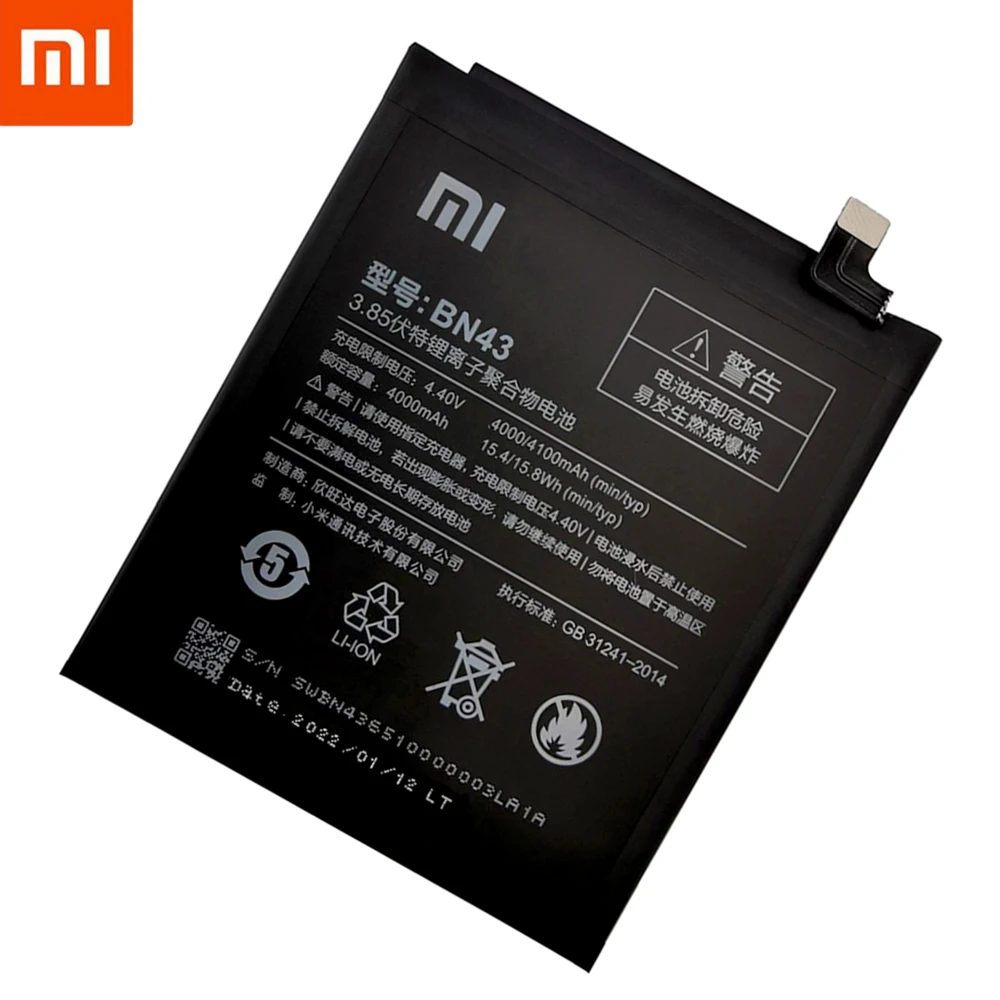 Оригинальный аккумулятор для Xiaomi Mi Redmi Note Mix Max 2 3 3S 3X 4 4X 4A 4C 5 5A 5S 5X M5 6 6A Mi6X 7 8 9 MI9 Pro Plus