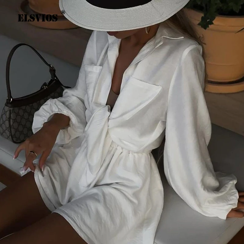 Женская одежда с воротником-поло свободный топ длинными рукавами и шорты