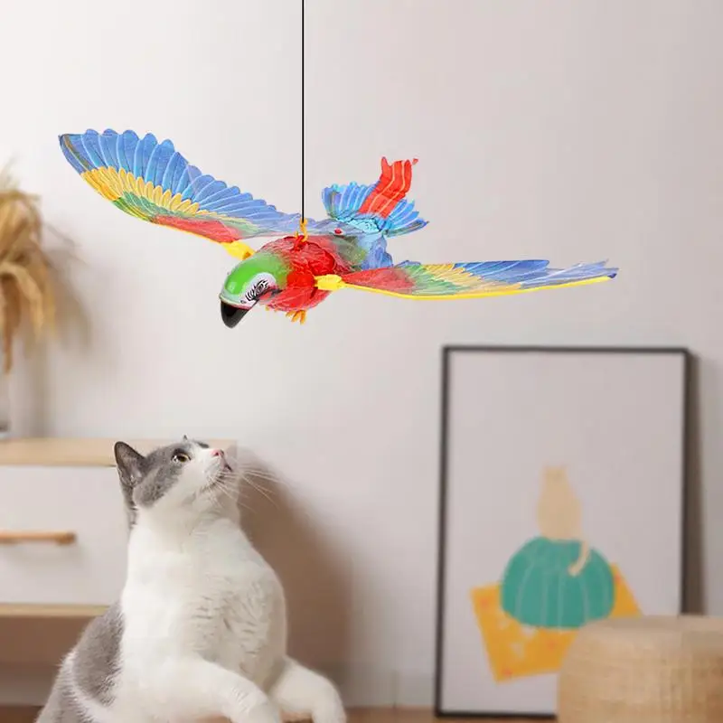 

Simulation Bird Interactive Cat Toys Electric Hanging Eagle Flying Bird Cat Teasering Play Cat Stick Scratch Rope Kitten Dog Toy