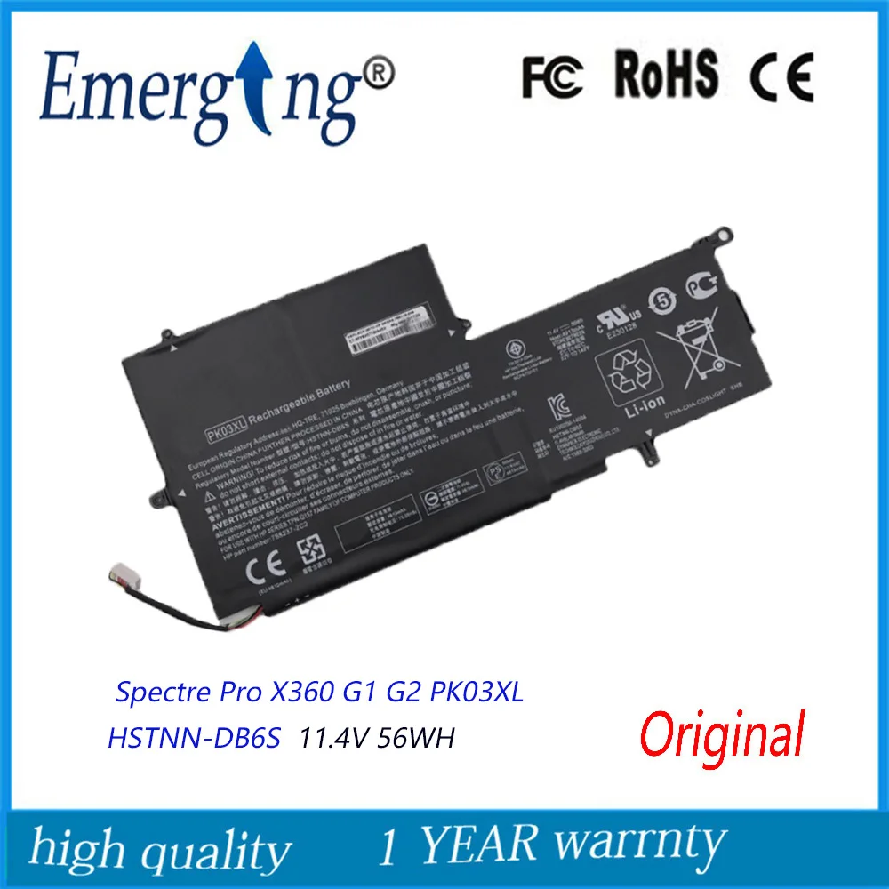 Новый оригинальный аккумулятор PK03XL для ноутбука HP Spectre Pro X360 Spectre 13 HSTNN-DB6S 11,4-005, 6789116 в, 56 Втч