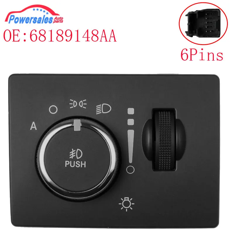 

Новая модель, переключатель противотуманных фар для Chrysler 300C 06 07 Jeep Grand Cherokee Dodge Challenger 68189148AA