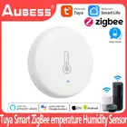 Смарт-датчик температуры и влажности Tuya Smart ZigBee, переключатель с питанием от аккумулятора, приложение для безопасности Tuya Smart Life, работает с Alexa Google
