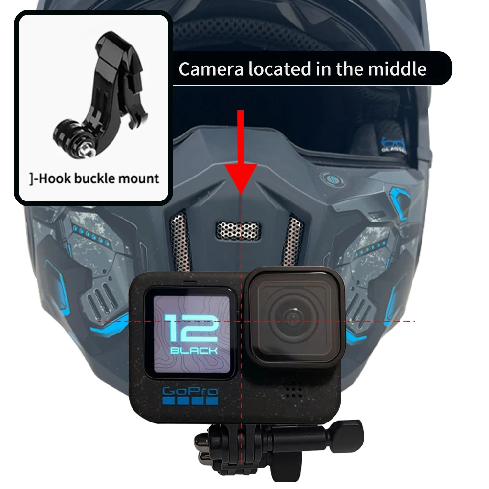 Фото Алюминиевое Крепление для шлема ILM Z302 для GoPro Hero 12 11 10 9 8 Insta360 X4 Ace pro X3 X2 One rs DJI аксессуары №5