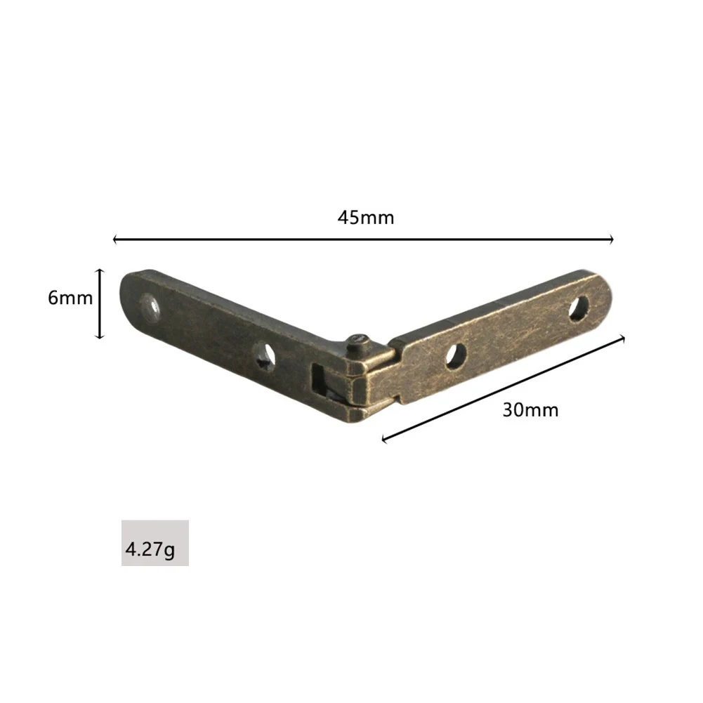 

Anti-rust Hinges Box 30mm 90 Degree Reen Bronze With Mounting Screws Zinc Alloy For Small Woodworking Projects