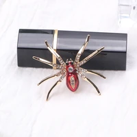 red green blue insect spider brooch fashion spider crystal flower pin animal party jewelry jewelry corsage brooch accessories