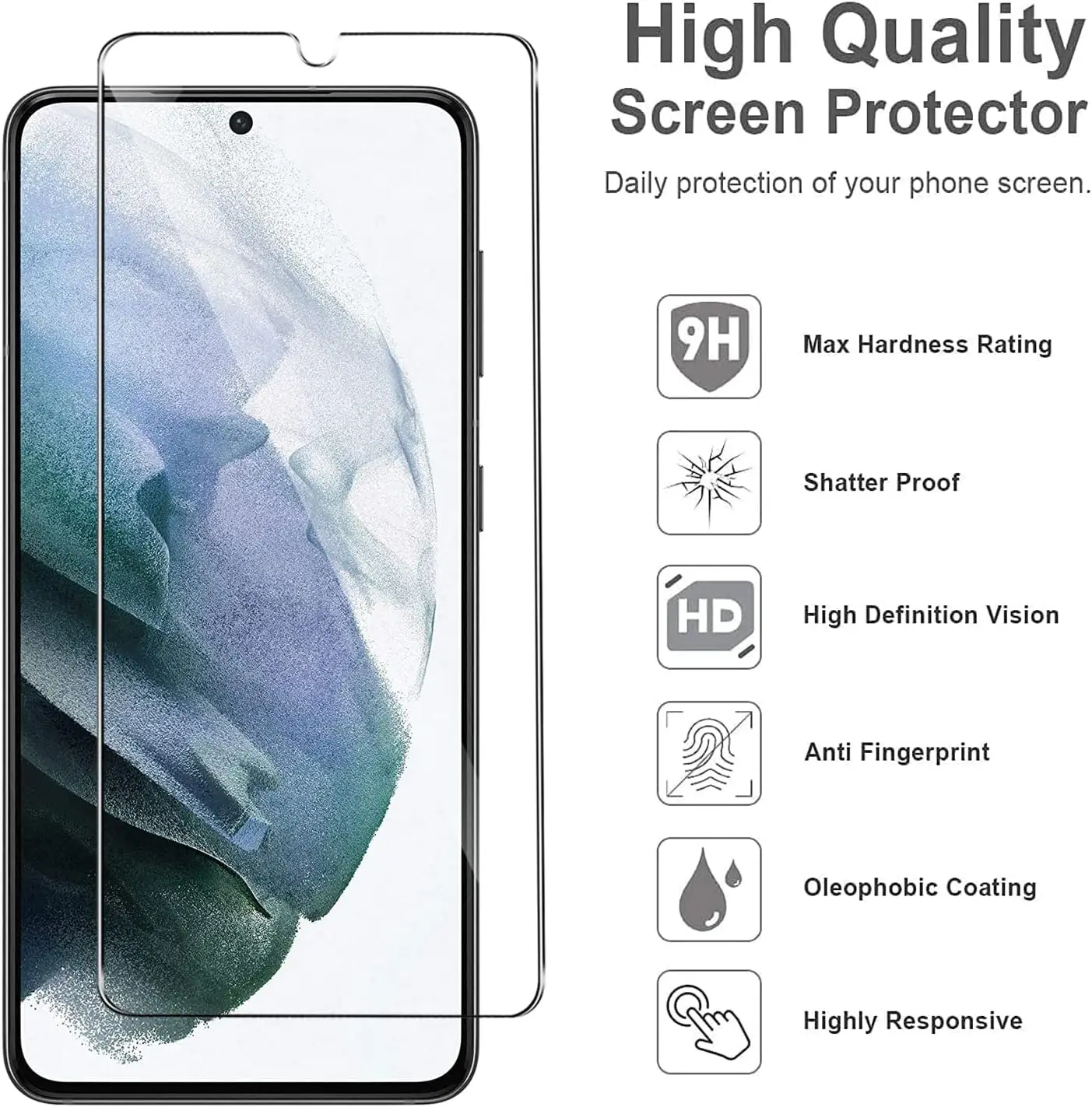 Фото Защитная пленка из закаленного стекла для Samsung Galaxy S24, 1/4 шт., защита смартфона, подходит для серии Samsung S24 №2