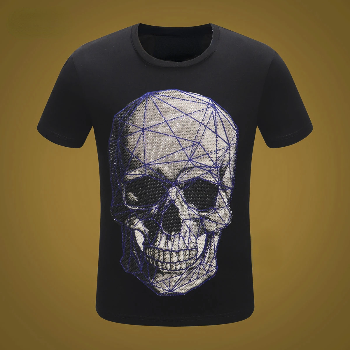 

2022 Skull T-shirt Men Round Neck Short Sleeve PP Skull Short Sleeve High Quality T-shirt Fashion Horror Men Tops 0001