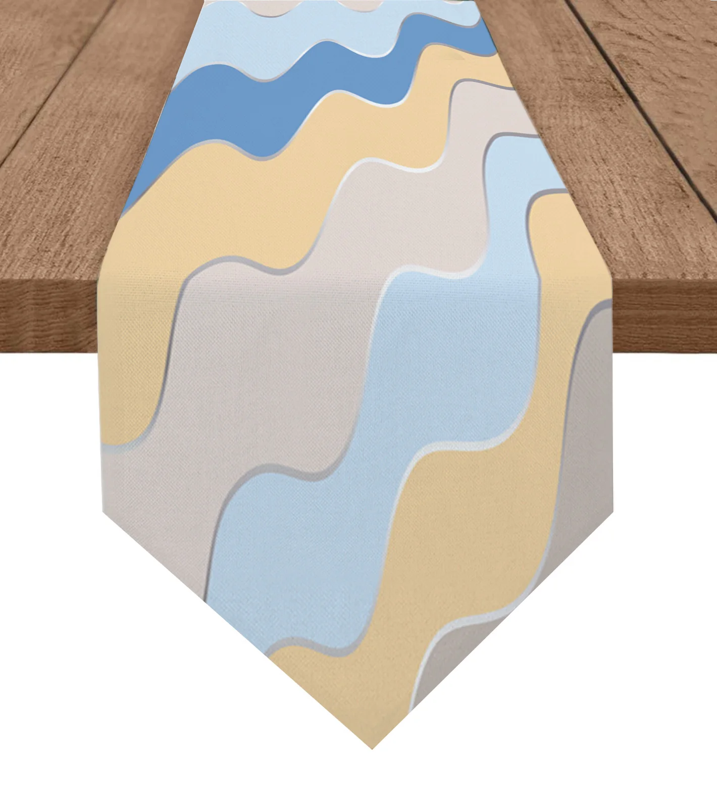 

Gradient Ripple Texture Table Runner Wedding Decoration Tablecloth Kitchen Dining Table Decoration for Home Party