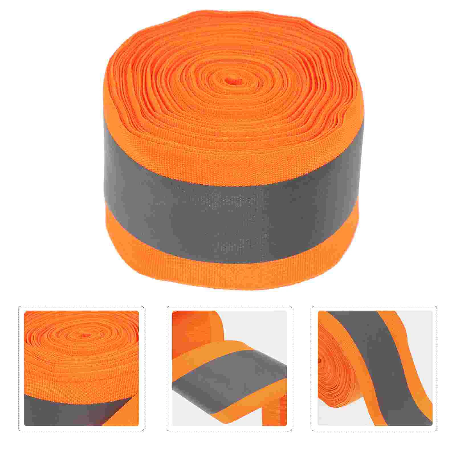 

1 Roll Sew On Silver Reflective Tape Strips Fabric Reflective Safety Tape Florescent Warning Tape Strip Webbing 10 Meters (
