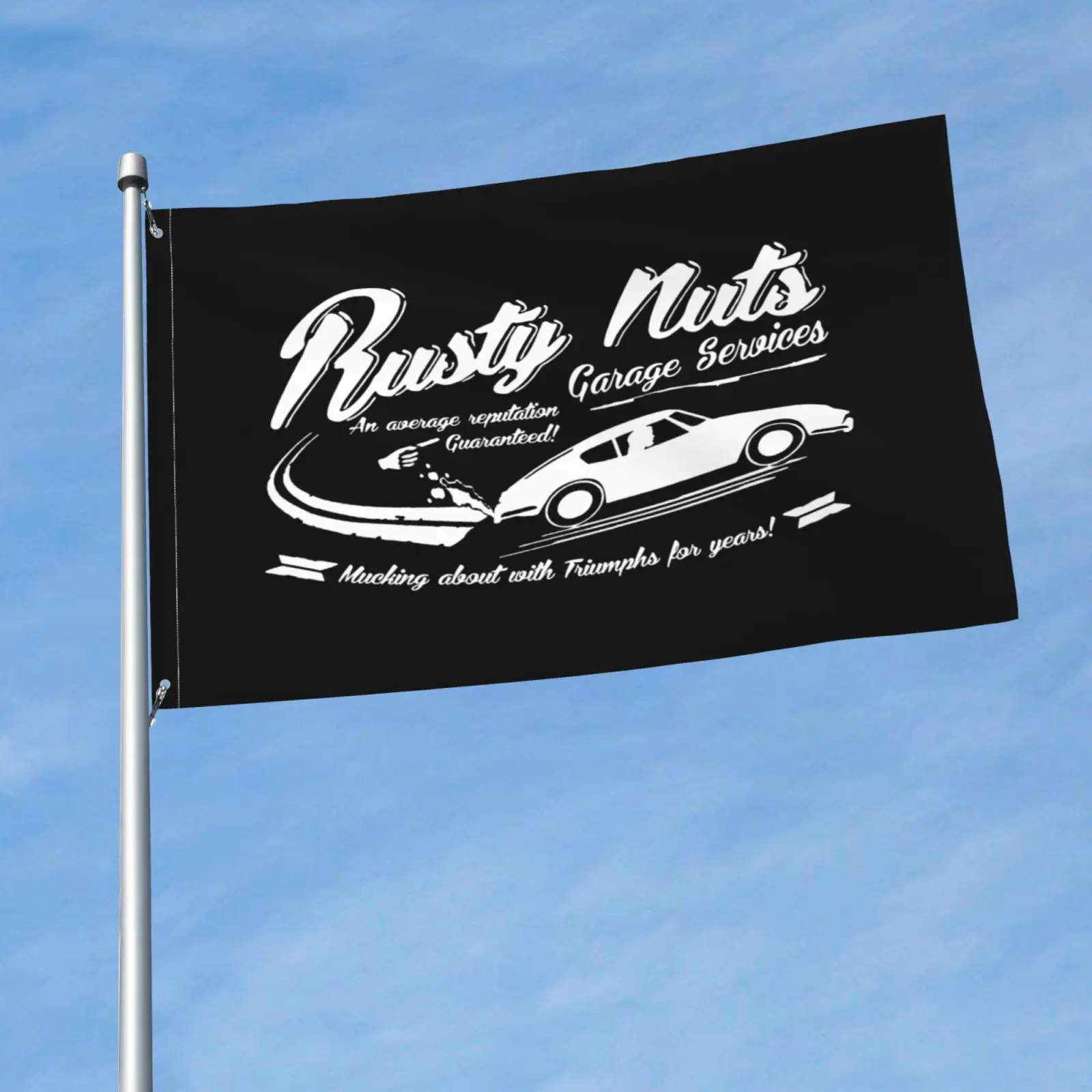 Rusty Nuts Garage Services Saab 96 Flag Banner Club Decoration Advertising Sports Outdoor Promotion |
