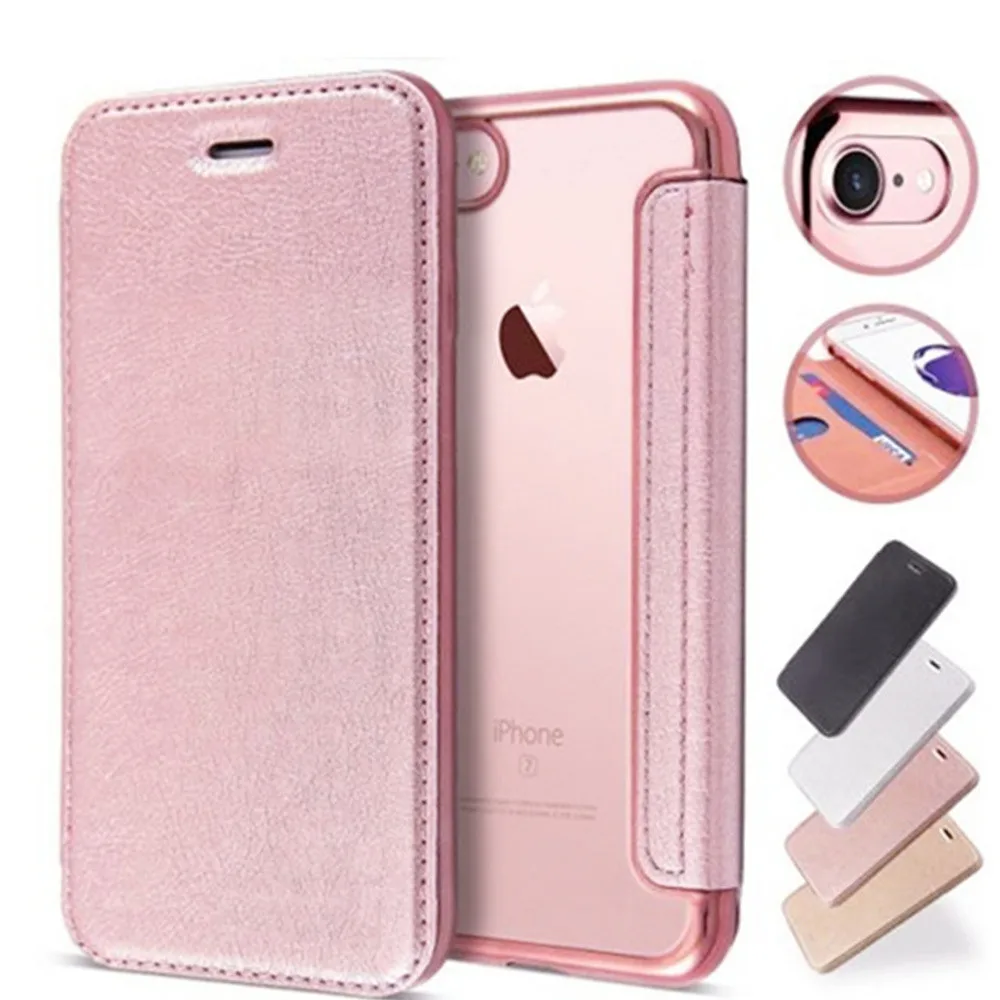 

Luxury Slim Book Leather +TPU Wallet Flip Phone Case Cover For iPhone 5 5S SE 6 6S Plus 7 8 X XS XR XS MAX Card Holder Stand