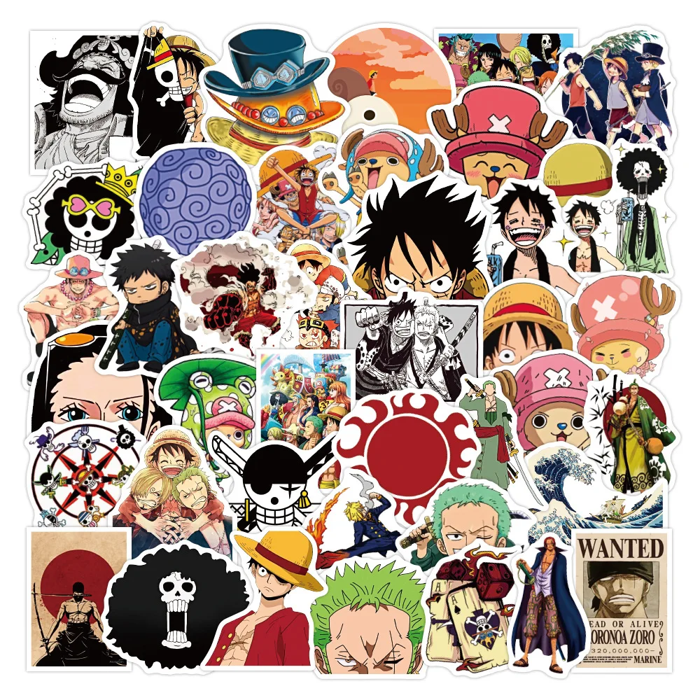 10/30/50PCS Anime Dessin Animé ONE PIECE Graffiti Autocollants BRICOLAGE Vélo Voyage Guitare