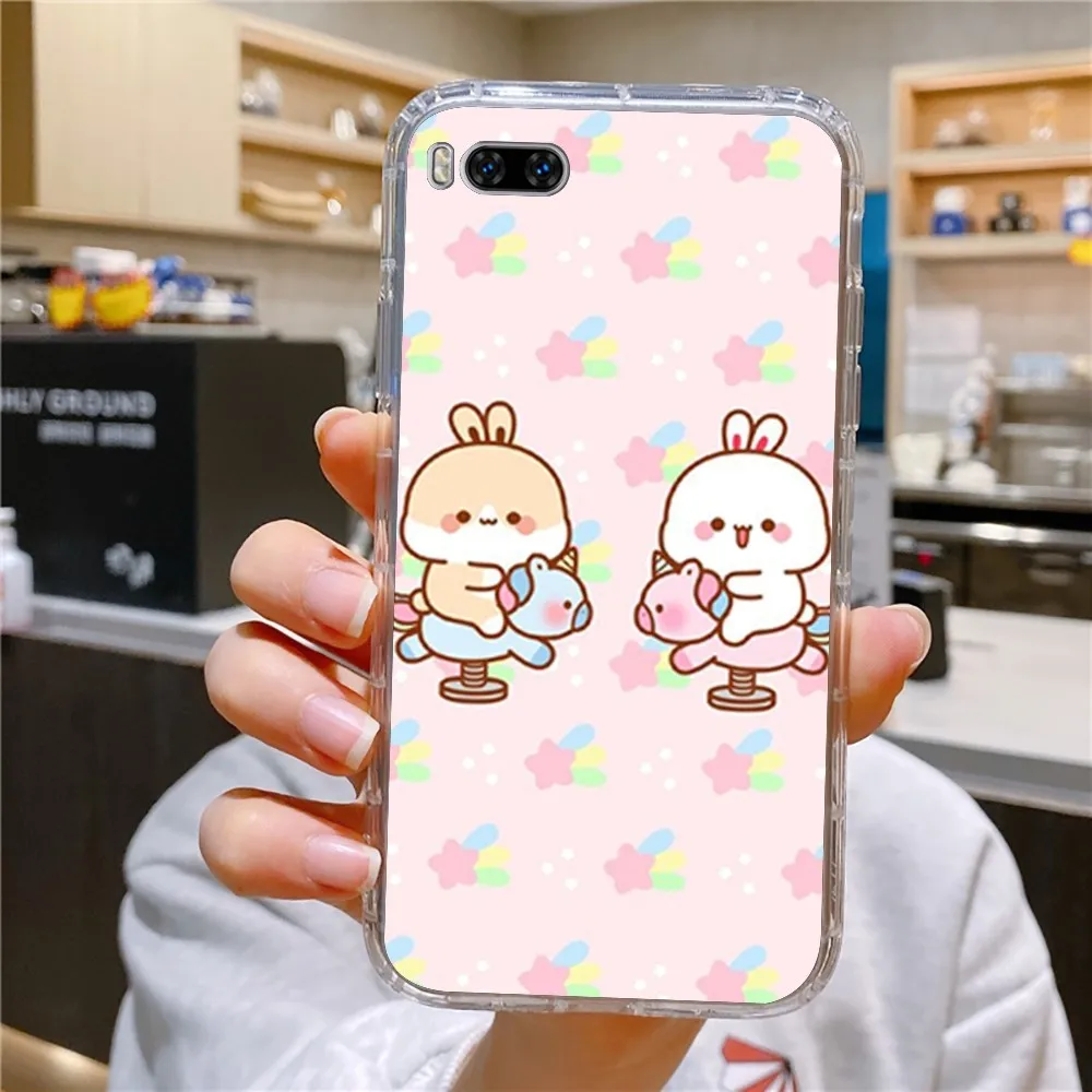 Фото Lovely T-Tuji Bunny Phone Case For Huawei Mate P10 P20 P30 P40 P50 Smart Z Honor 50 60 70 Pro Lite Transparent Case №4