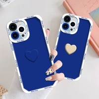 love blue shell for iphone 13 12 mini 11 pro max xs x xr 7 8 plus se 2020 2022 transparent soft tpu protection cases