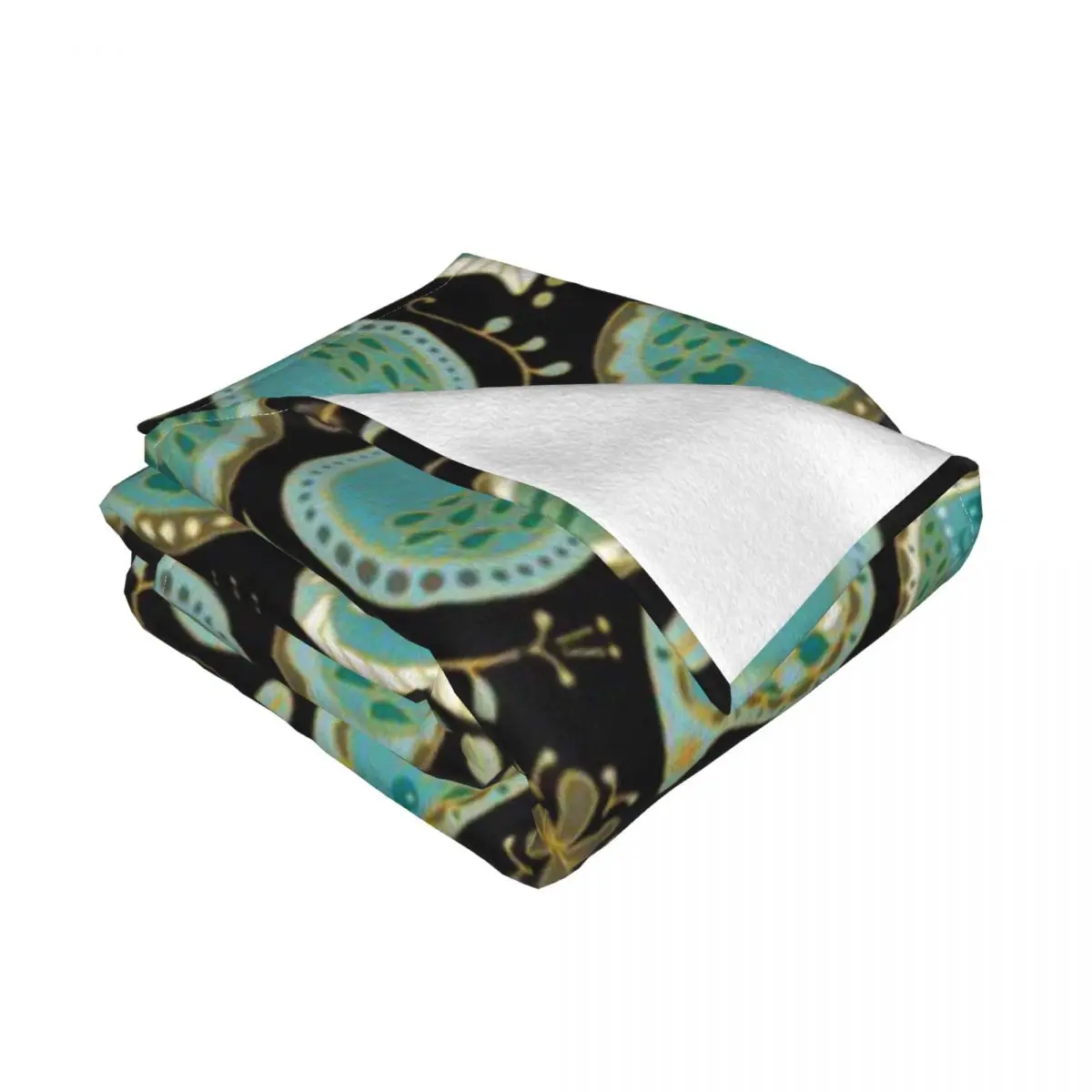 Ультрамягкое Флисовое одеяло с рисунком ежика Пейсли желтого цвета BgBlack