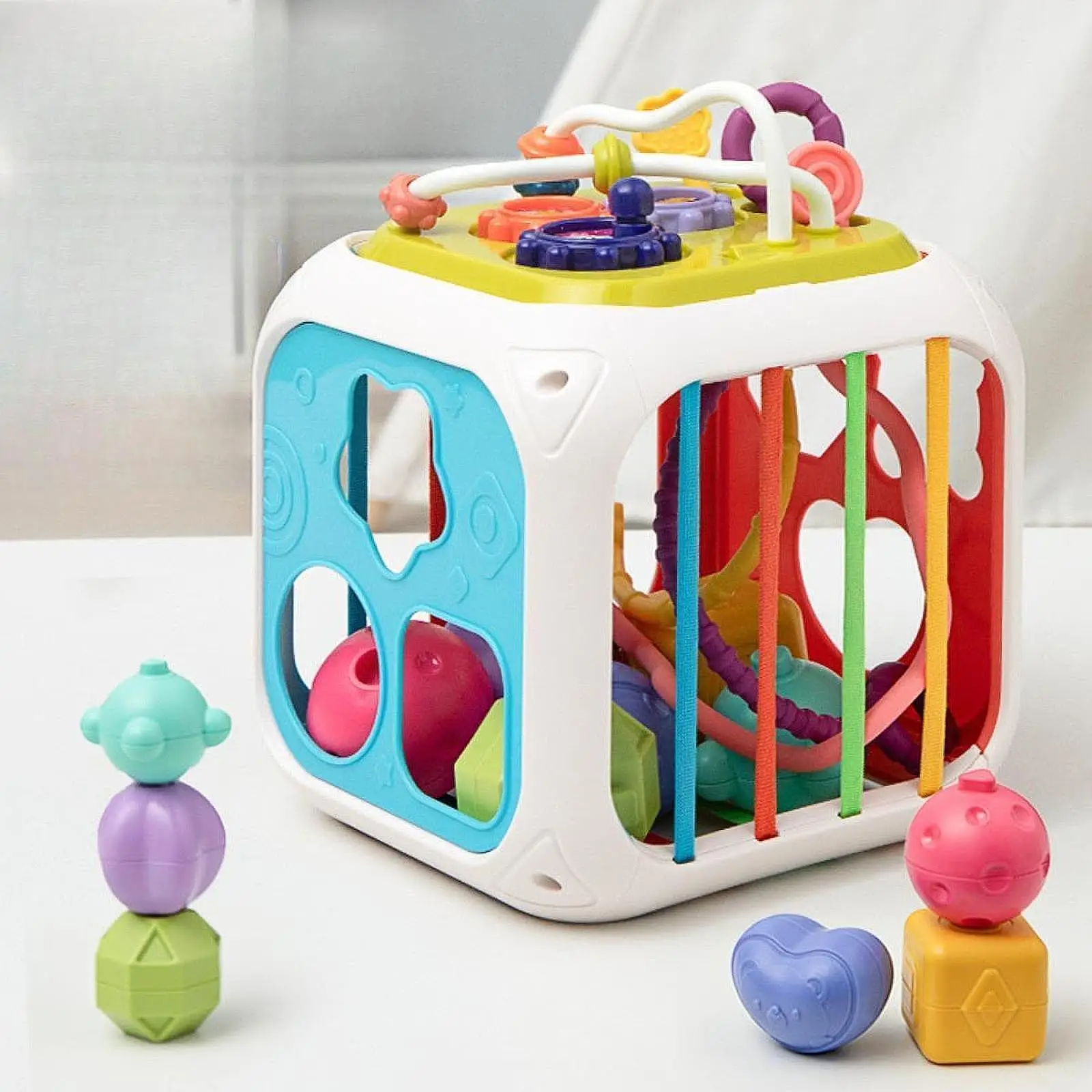 Кубик активности Busy Box распознавание цвета игрушка Монтессори детские игрушки