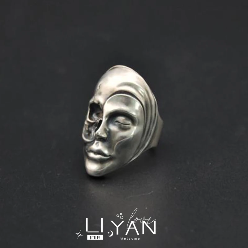 Новинка 2024 кольцо в стиле фейсбука Ювелирное Украшение готическом для мужчин и