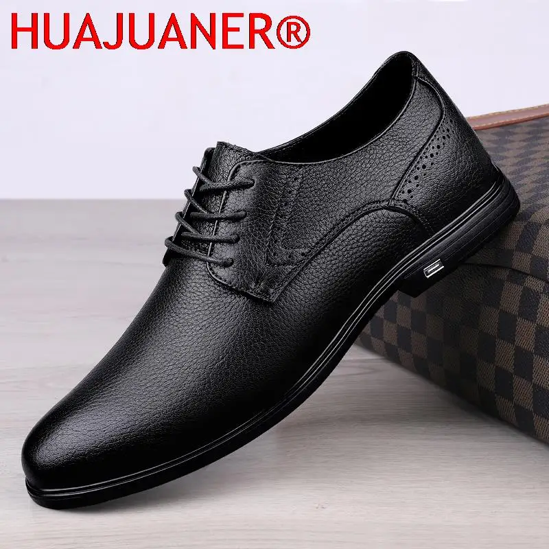 

Мужские классические туфли 2023, классические мужские туфли-оксфорды в простом стиле, Брендовые мужские официальные туфли на шнуровке, мужские повседневные кожаные свадебные туфли